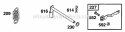 Governor Spring Diagram and Parts List for  Briggs and Stratton Engine